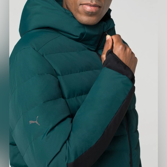 NWT $550 Porsche Design Warm Padded Quilted Down Jacket Small Varsity Green S - Picture 5 of 13